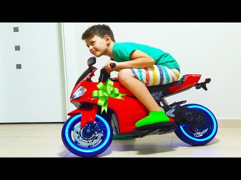 ALİNİN SÜRPRİZ MOTOR Surprise Toy Unboxing Power wheels 12 v Ride on Toy Sportbike