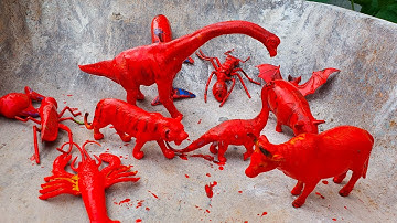 Trò chơi tìm và rửa sạch đồ chơi con vật bị nhuộm màu đỏ - Part 127