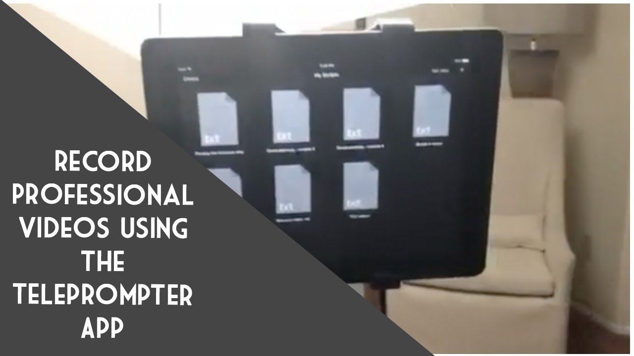 Record Professional Videos Using the Teleprompter App YouTube