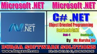 Famous .Net Tutorial |Session - 41|  Containers in C# NET Part - 1 by Harsha sir Net Worth