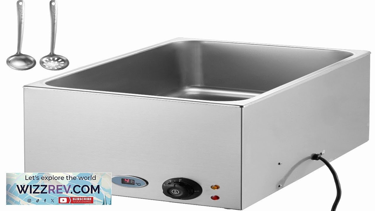 VEVOR Commercial Electric Food Warmer Countertop Buffet 19Qt 1200W Bain Marie Review