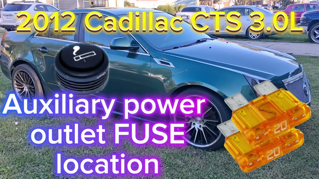 2012 Cadillac CTS 3.0L console Auxiliary power outlet FUSE location