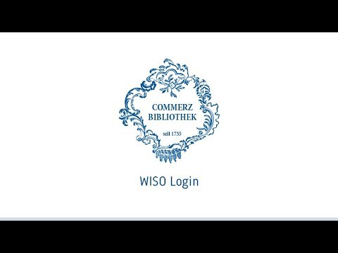 New Commerzbibliothek-Tutorial: WISO Login