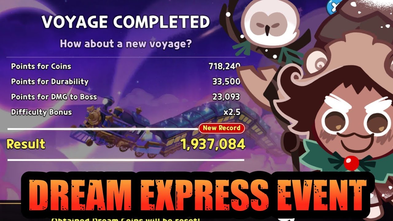 DREAM EXPRESS EVENT NEW SCORE 1,937,084 !!! - COOKIE RUN KINGDOM - YouTube