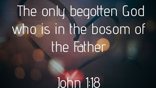 Meaning of 'Jesus in the bosom of father'(John 1:18). Sam Shamoun