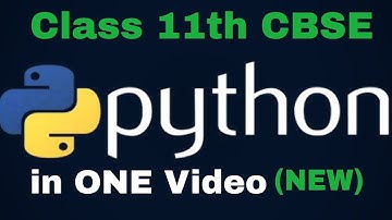 Python Class 11th CBSE  New Syllabus in one video|Python Full course in English|python for beginners