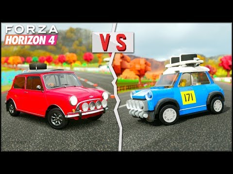 Lego Mini Vs Mini Cooper Forza Horizon 4 Youtube - expert vs noob car crushers 2 roblox