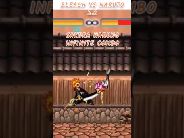 Sakura Infinite Combo (Bleach vs Naruto 2.6) #bleachvsnaruto #jukicombos #game #anime class=