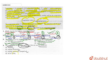 coagultion is the process by which the dispersed phase of a colloid is made to aggregate and the...