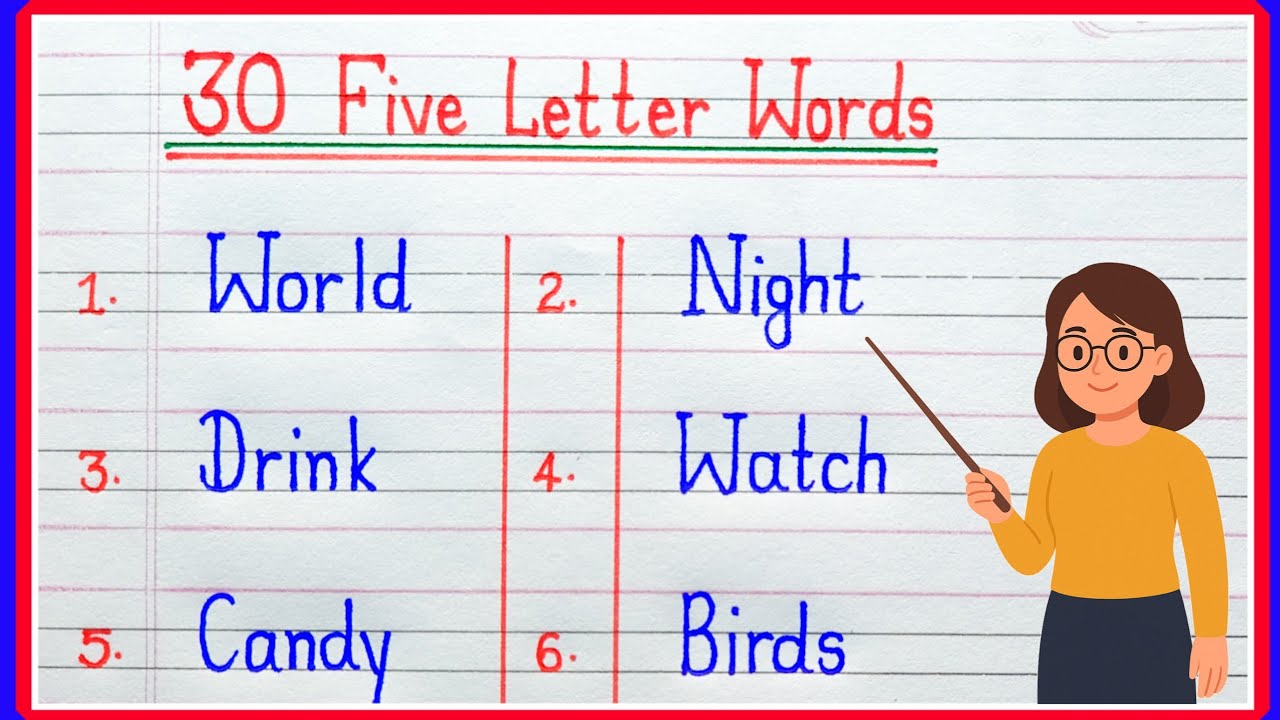 30 Five Letter Words in English || Five Letter Words List || 30 Five Letter English Words