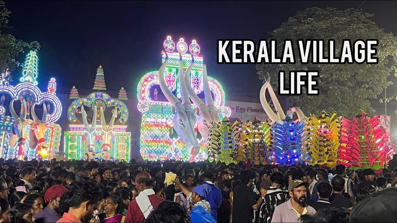 Kerala village life | Kerala mandir festivals 