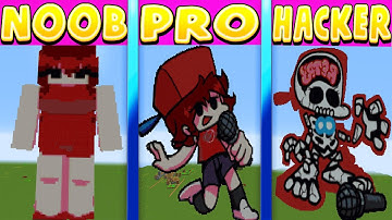 Minecraft Pixel Battle NOOB vs PRO vs HACKER FNF Rapper GF