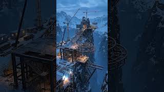 Building a Futuristic Mountain Base in the Frozen Alps | Cinematic AI Construction Timelapse 4K