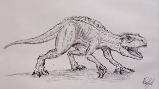 Indominus rex desenho realista