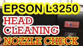 EPSON L3250 HEAD CLEANING and NOZZLE CHECK