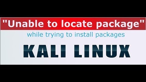 Kali Linux Repository Issue Solution -"E: Unable to locate package" error