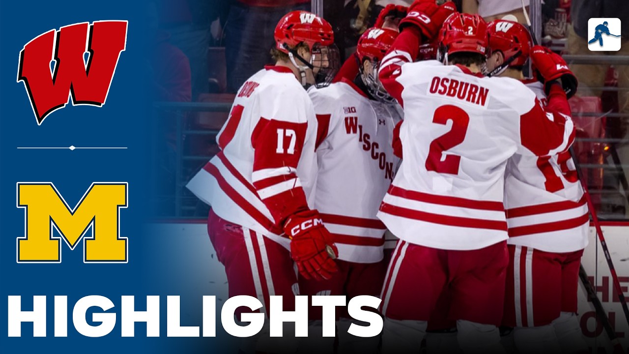 Wisconsin vs Michigan | NCAA College Hockey | Highlights - February 20, 2026