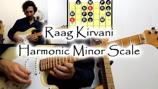Raag Kirvani Guitar lesson - Harmonic Minor Scale - Indian Classical Music