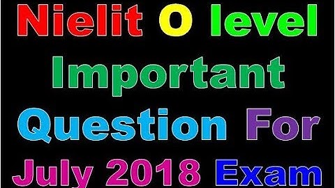 NIelit Doeacc O Level Important Question IT Tools M1-R4 For Exam Preparation And Guideline July 2018