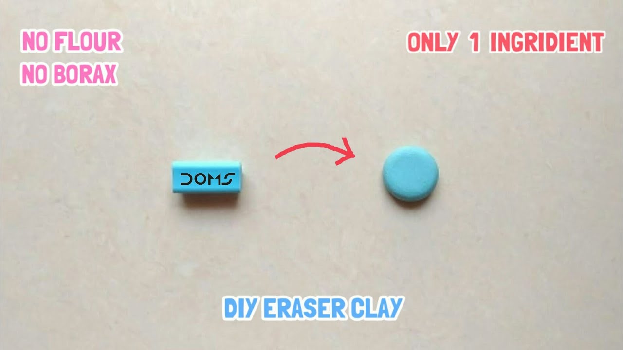 How To Make Clay By Eraser 😱 DIY SOFT CLAY !! Homemade Clay🔥 Eraser Clay  At Home 😮 