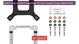 DEEPCOOL AG400 4 Heat Pipe CPU Air-Cooled Cooler ARGB PWM TDP ... — Hot Deal 2026 | Limited Offer!