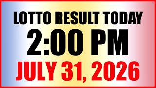 Lotto Result Today 2pm Draw July 31, 2026 Swertres Ez2 PCSO
