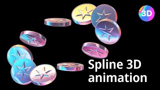 3D Looping Coins Animation ✨ | 3D spline screenshot 5
