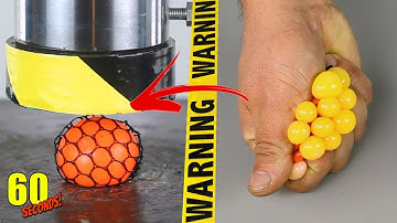 60 SECONDS Experiment - HYDRAULIC PRESS VS Yellow Slime | CRASH TEST