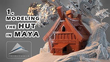 1. Hut | Modeling a Hut in Maya | Tutorial 1| Making 3D Scene Step by Step