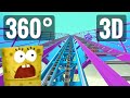 🟠 3D video SpongeBob 360° Roller Coaster VR Virtual Reality POV experience