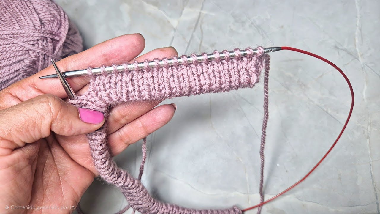 UNA BONITA FORMA DE EMPEZAR UN TEJIDO A DOS AGUJAS. # 1