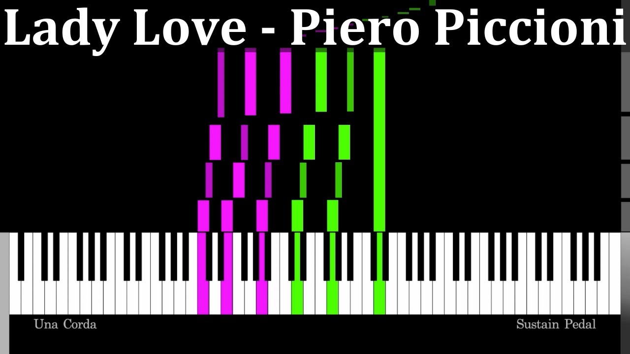 Lady Love - Piero Piccioni | Piano Tutorial【Synthesia-style】