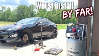 Installing EXTENDED Wheel Studs on My Genesis Coupe 3.8