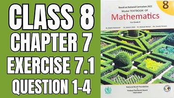 Class 8 Maths Exercise 7.1 Question 1-4| national book foundation 2025| Math with Afshan #math