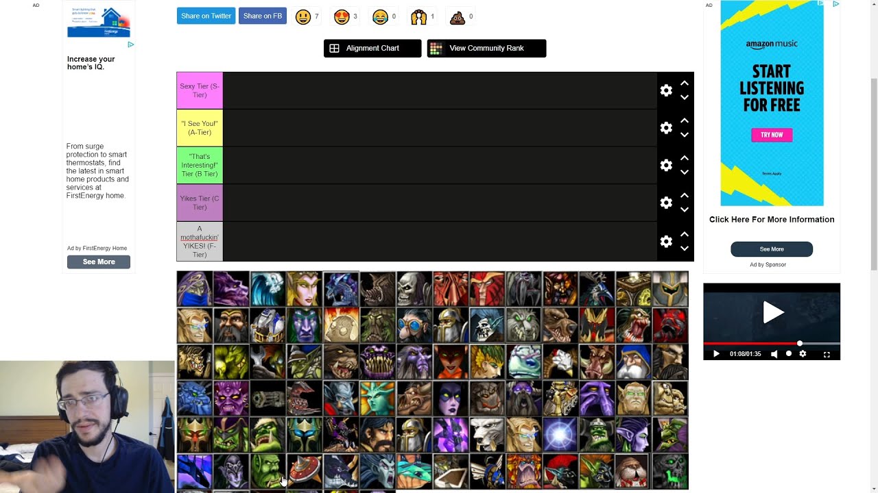 Tier List(Click on the Image for better view)