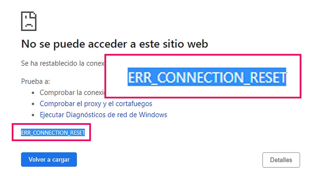 ERR_CONNECTION_RESET En Google Chrome SOLUCION - YouTube
