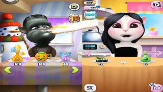 Download Lagu My Talking Tom  LEVEL 20 VS My Talking Angela LEVEL 609 Gameplay HD MP3