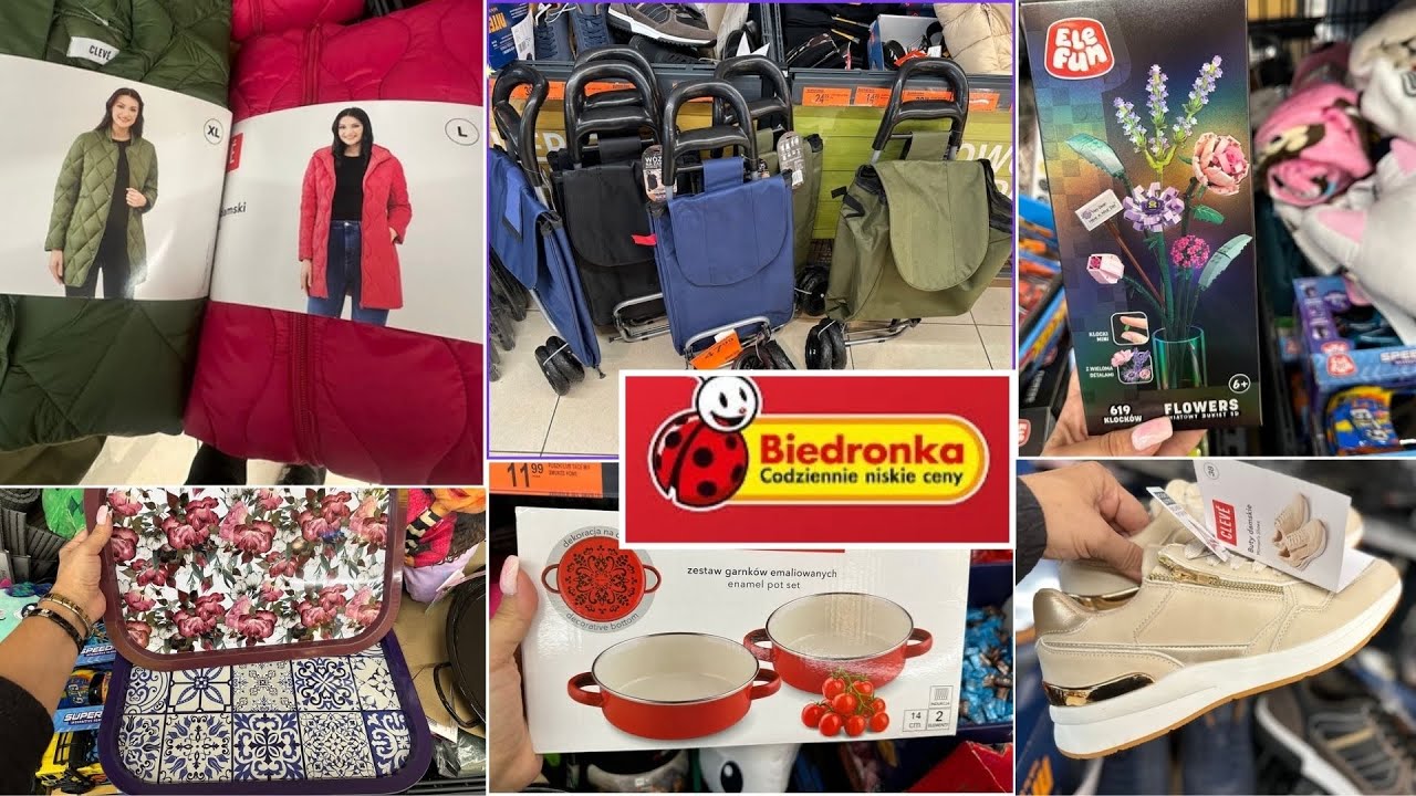 BIEDRONKA❗️ZESTAW GARNKÓW HIT 🤩 TECE, PUSZKI 🤩 TORBY NA 🛍️ TANIE PŁASZCZE DAMSKIE i DRESY❗️KWIATY❗️