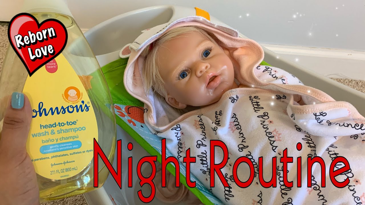 Night Routine of Silicone baby Rose Feeding, Changing & Bath