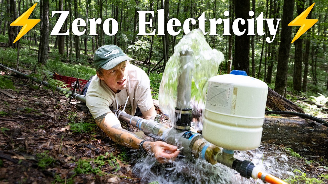 This Pump Pushes Water Uphill With ZERO Power - full ram pump install
