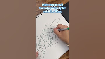 Quick tips on outlining graffiti sketch on paper using ink pen. #sketchbook #graffiti #art