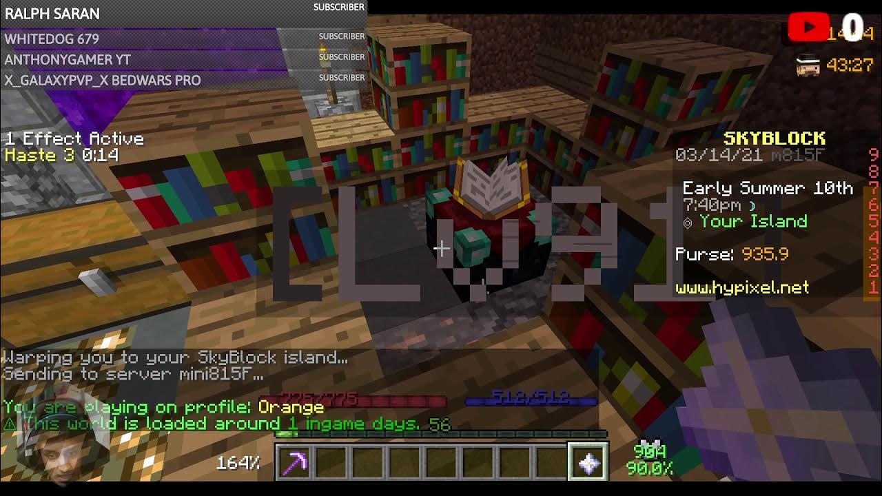 Hypixel Skyblock! Getting A Titanium Pickaxe YouTube