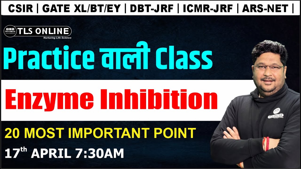 CSIR NET Life Biochemistry #Practice वाली Class | Enzyme Inhibition ...