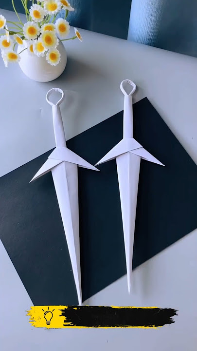 How to Make a Paper Kunai | Easy Origami Ninja Weapon Tutorial  #PaperKunai #OrigamiWeapon