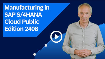 Manufacturing in SAP S/4HANA Cloud Public Edition 2408