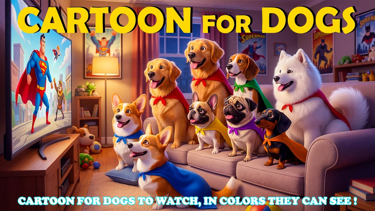 Мультфильм про собак 🐶🎬 Медленная музыка и плавные движения 🎵✨ Помогает собакам сохранять спокойс