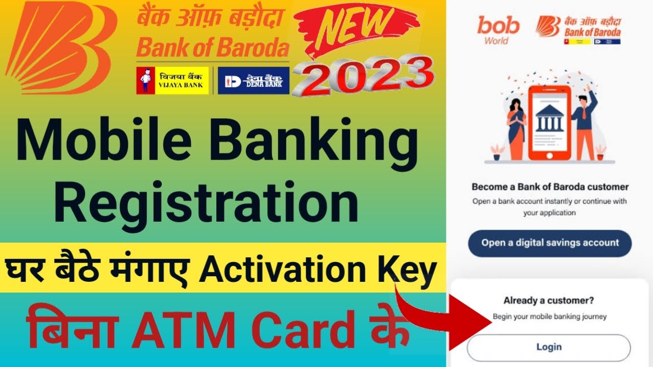 Bank of Baroda Mobile Banking BOB World Registration Process 2023 | Pin ...