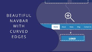 Beautiful navbar with curved edges