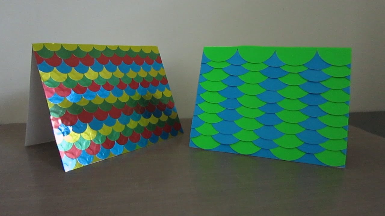 EASY DRAGON SCALE CARD RELAXING PAPER CRAFT YouTube