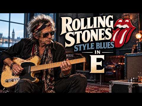 Rolling Stones Style Blues in E | After Hours Blues | Guitar Backing Track